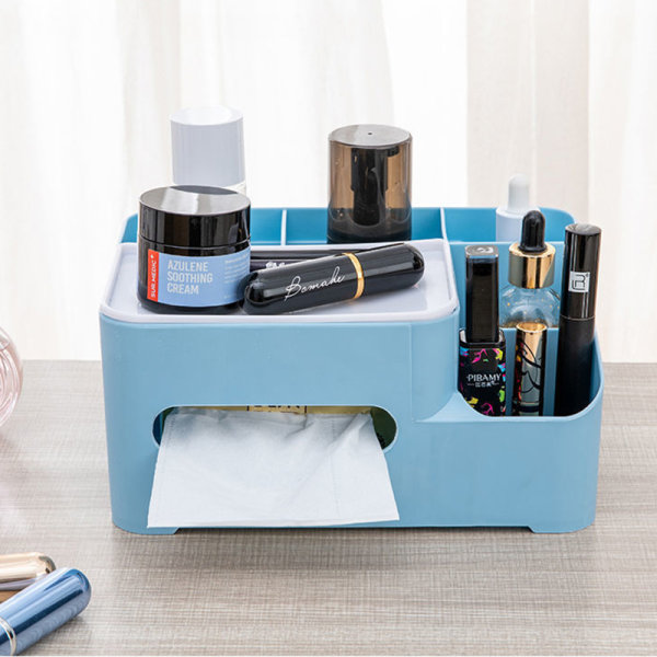 Hjemmekontor Opbevaringsbord Stationery Organizer Box blue 24.5*17.5*10.6cm