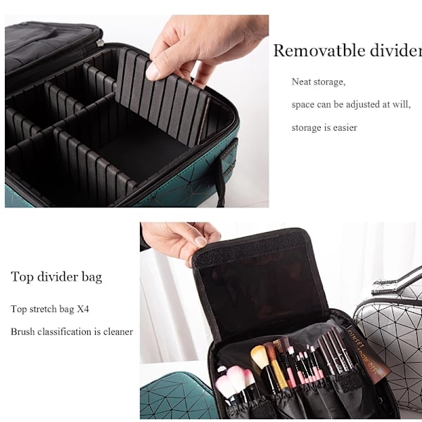 Läge Professionele Cosmetica Opbergdoos Nail Art Tools Koffer black