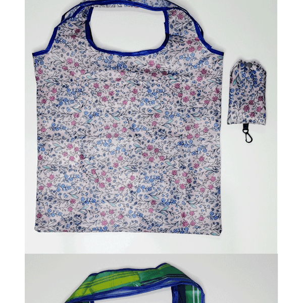 Luova printed kankainen matkapuhelintyyppinen taitettava ostoskassi Random Color 2pc
