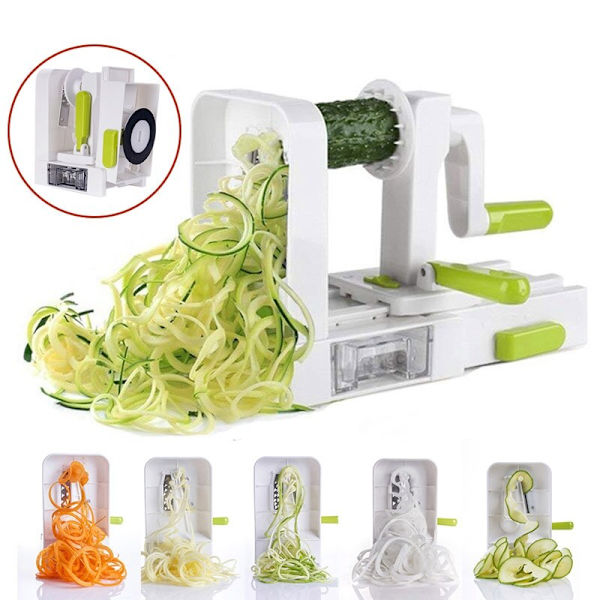 4 blade grøntsagsspiralizer Folding Veggie Spiral Slicer white 24*10.5*17cm