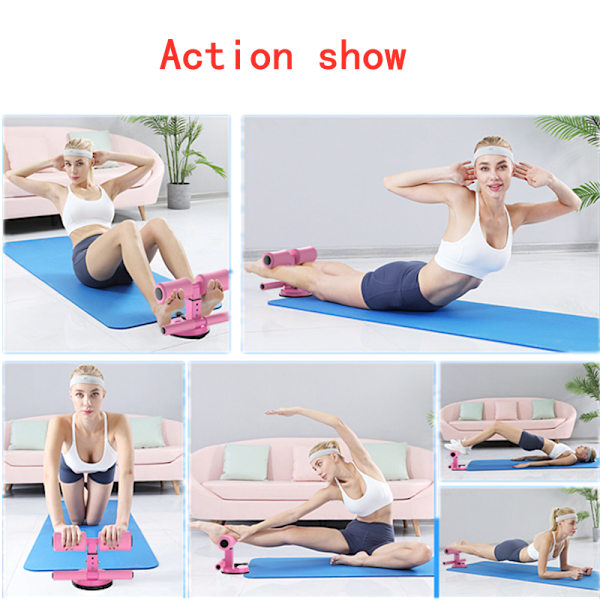 Mage Armar Gym Utövad sit-up utrustning pink single bar