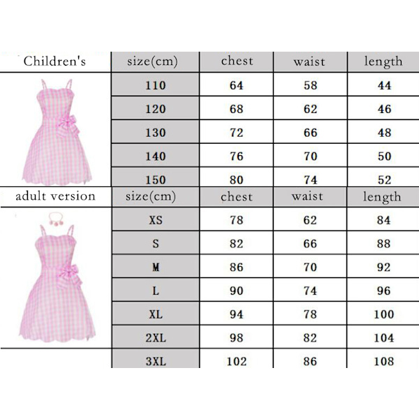 Barbie fim Margot Robbie Cospay hjärta rosa känning Adults 3xl