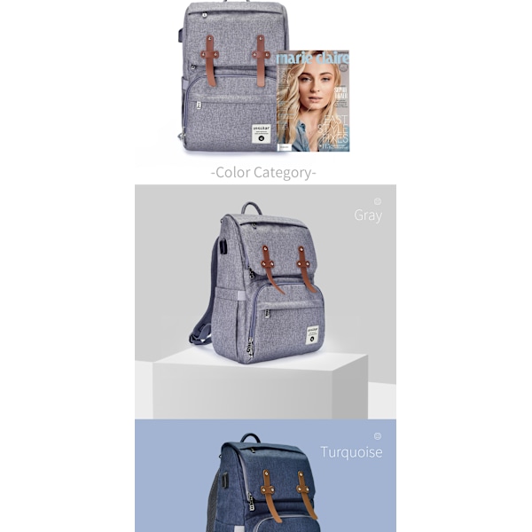 Omvårdnad Mode Mamma Mamma ryggsäck dark blue