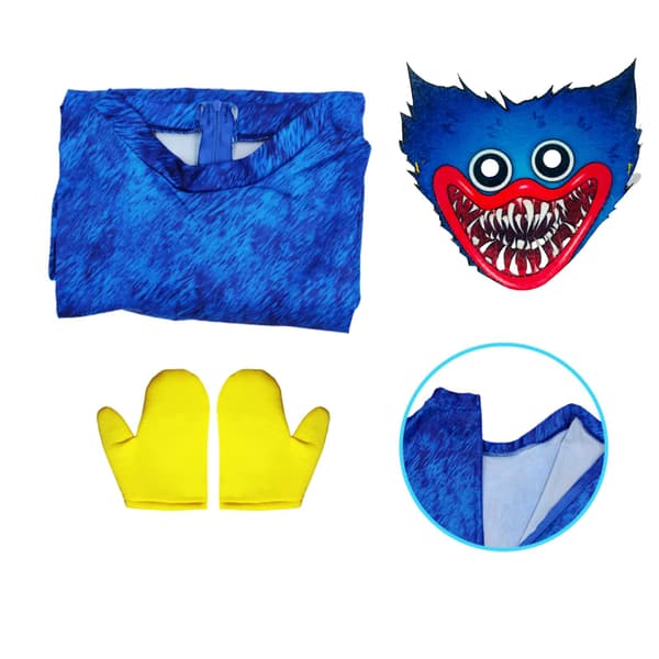 Barn Cartoon Game Cosplay Party kostym blue M