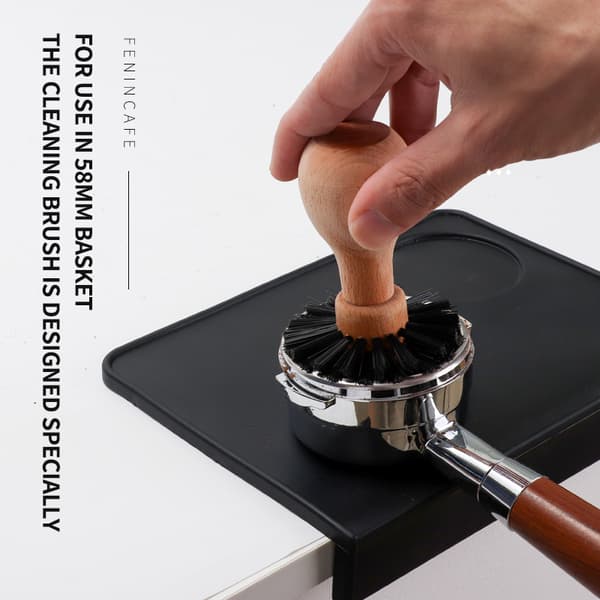 Espressomaskin Korg Rengöring Hårborste 58mm