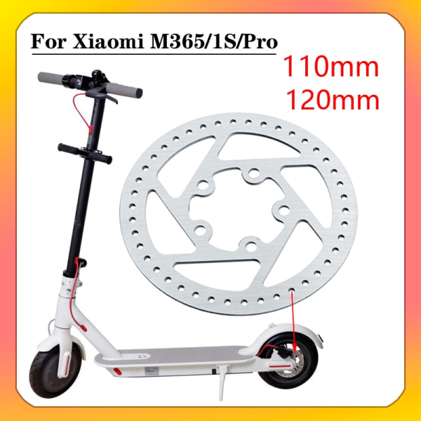 Elektrisk Scooter 120MM 110M Baghjul Bremseskive Disc Scooter Caliper Udskiftningsdel Tilbehør til Xiaomi M365 110mm