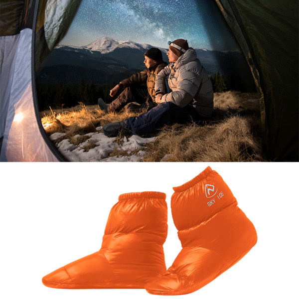 Talvi Outdoor Camping Teltta Lämpimät Pehmeät Tossut Saappaat orange medium