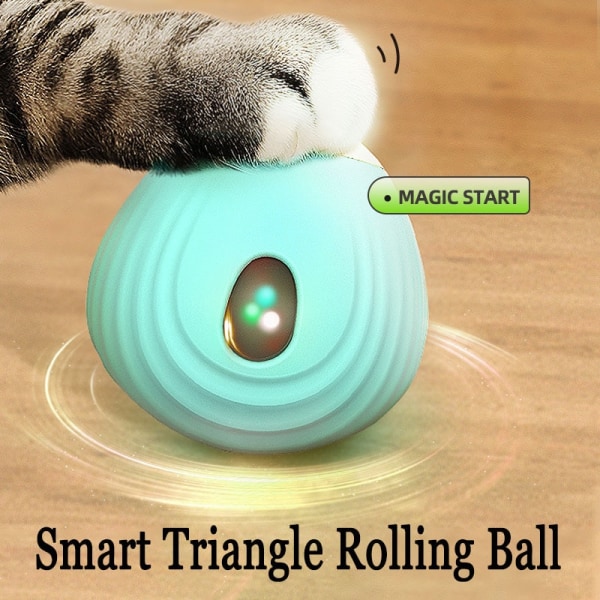Interaktiivinen kissanlelu Itsestään liikkuva Kitten Ball -värähtelytunnistin Kissojen pelilelu Green