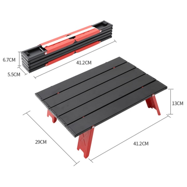 Aluminiumsbord Udendørs Picnic Bord Møbler Sammenfoldelig silver 41.2*29*13cm