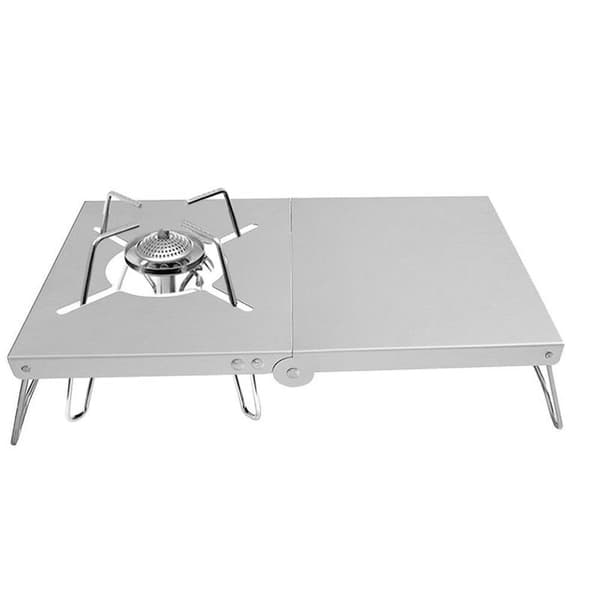 Bärbar utomhusspis hopfällbart campingbord black