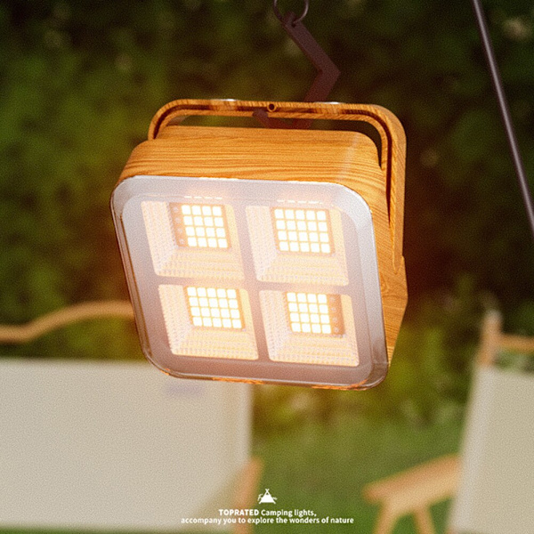 LED Reflektor Spotlight USB Genopladelig LED Solar Light 4 Modes Telt Lampe 1pc