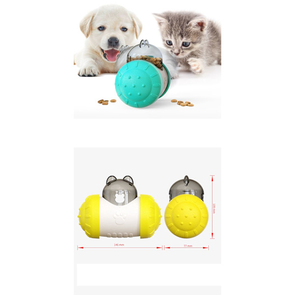 Pet Supplies Pussel Långsamt läckage BallElektriska Pet Hund Leksaker yellow 146*77*109mm