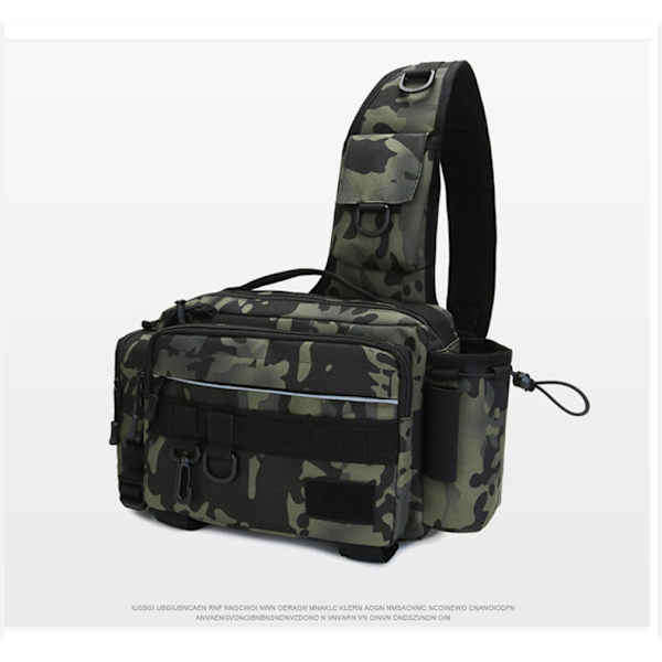 Multifunktionell lutande axelväska för fiske Scorpio Camo
