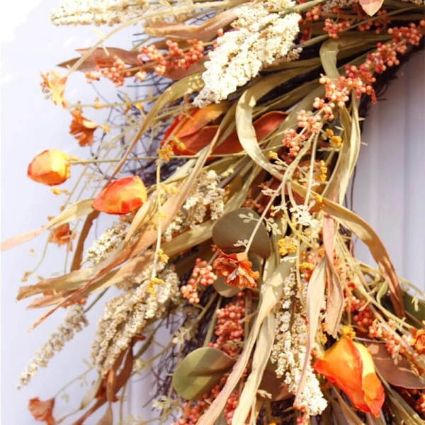Efterårshøst Garland Korn Bag Døren Dekoration Hjem grain Outside diameter 62cm