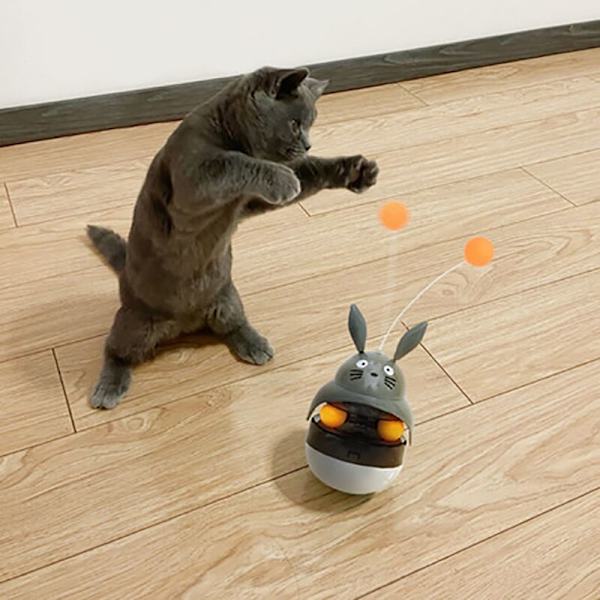 Tumbler Cat Lelut Treat Annostelija Lelut Pyörivät pallot gray totoro 95*275mm