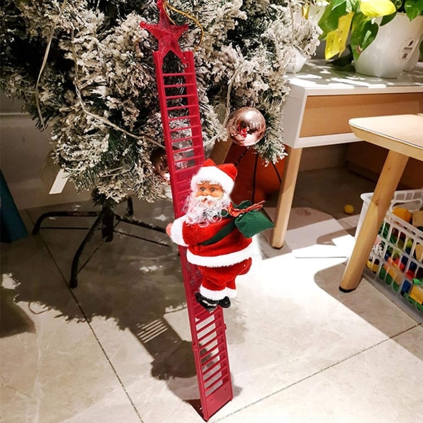 Juldekorationer Gåva klätterstege Santa Claus Doll Toys red 19*9cm