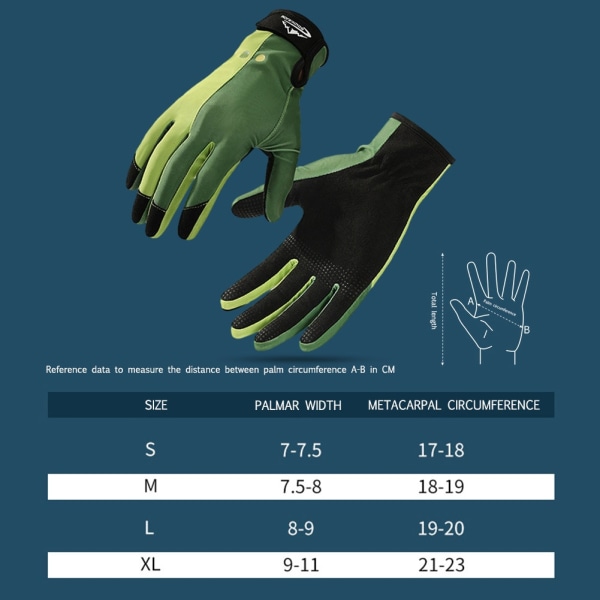 1 par sommardykarhandskar Snorkling Paddling Surfing Kajakpaddling Kanotpaddling Våtdräkt Handskar Vattensportvantar green l