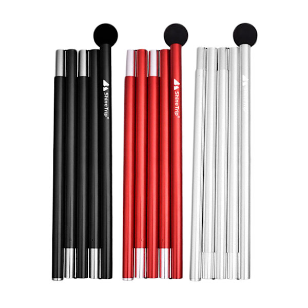 Leirintätarvikkeet Taitettava ulkotelttatanko Rantatanko Red 170CM-2PCS/1Set