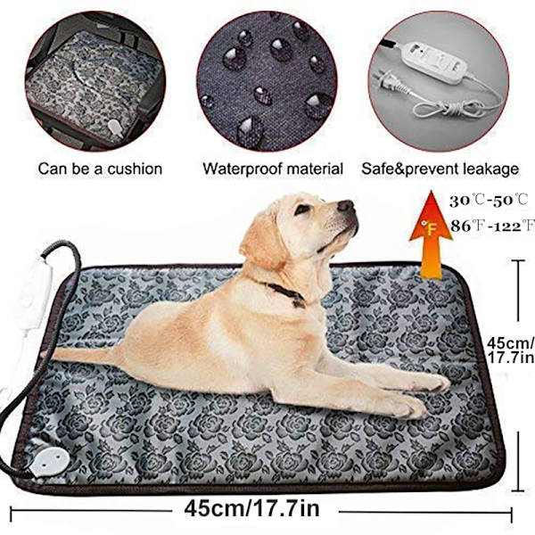 Sähköpeitto Lemmikkien sängyt Pad Puppy Mat footprints 45x45cm