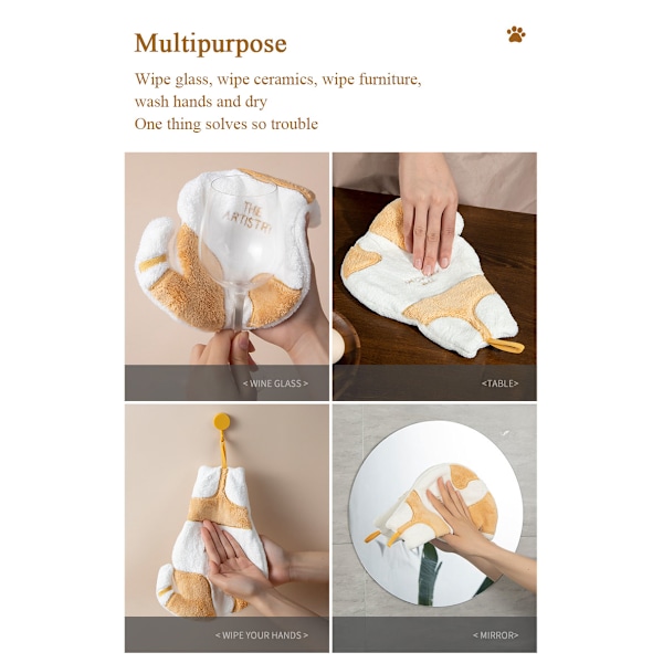 Superabsorberende mikrofiber køkkenhåndklæde til børn khaki duck