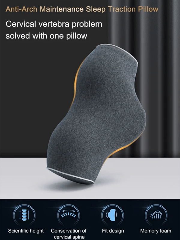 Memory Foam Sleeper korjaavat tyynyt blackgray 28*16*11/9cm