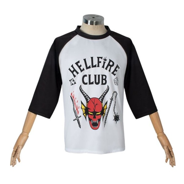 Stranger Things Sæson 4 Hellfire Club Cosplay Costumes Coat T shirt-S