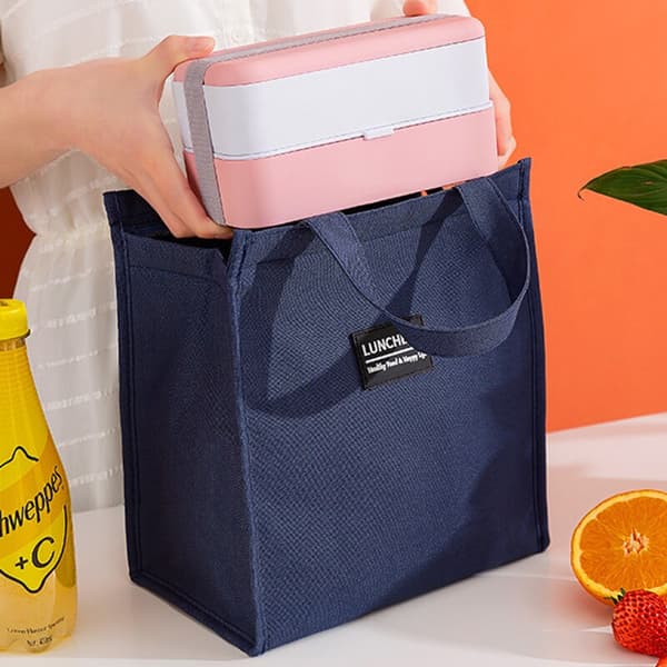 Modeisolerade Lunch Bento Box Vattentäta förpackningspåsar pink small