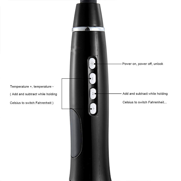 Monipuolinen automaattinen keraaminen pyörivä hiuskiharrin black 356*147*85mm