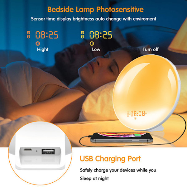 Intelligent wifi nattlampa 1pc