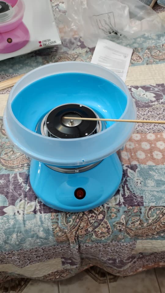 DIY elektrisk sockervaddsmaskin blue