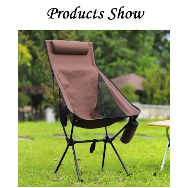 Udendørs foldecampingstol Ultralet aluminiumslegering armygreen 43*45*105cm