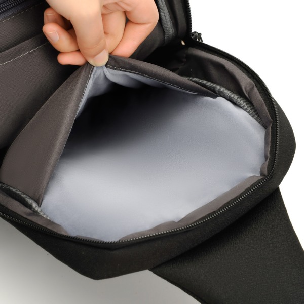 bröstväska med en axel för män dark grey