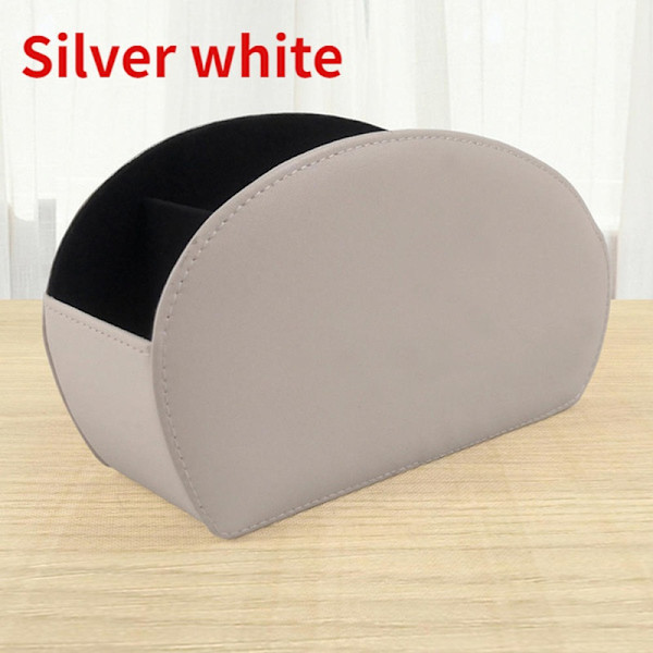 Läder multifunktion ta emot ett case silver white