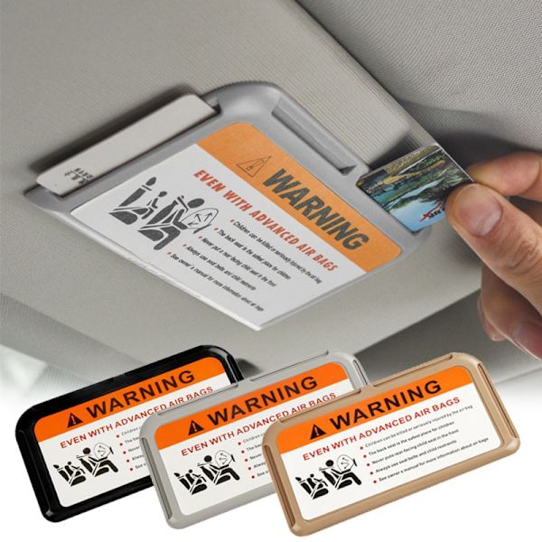 Midlertidig parkeringskortholder Dashboard Paste Mount Auto Interiør Opbevaring Opbevaring Oprydning beige