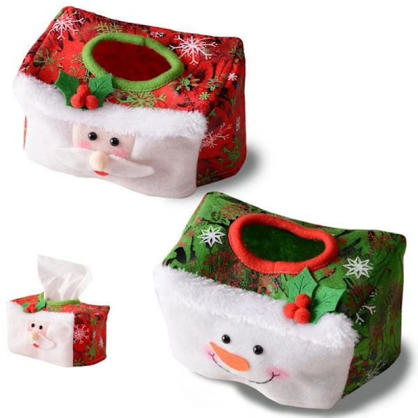 Jule dekorative julemandsvævssæt toiletpapirpose green 16*10cm