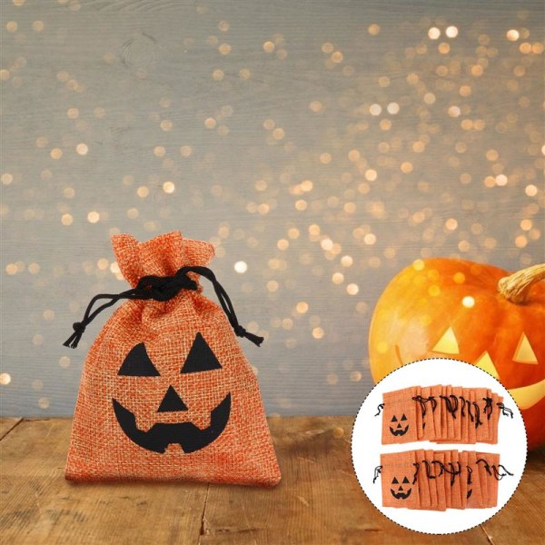 Presentpåse med 25-pack Halloween godis med dragsko 25pcs