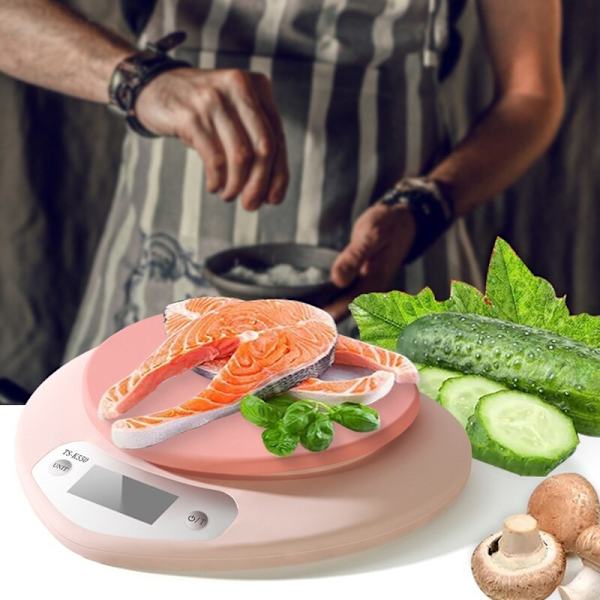 Elektronisk köksvåg 5 kg Vikt Gras Digitalvåg pink 1g/5kg