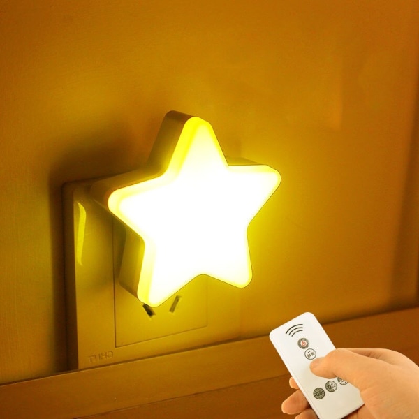 Star nattljus fjärrkontroll induktion yellow