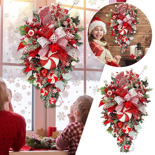 Julekrans krans på hovedet hængende ornamenter colorful 2pcs