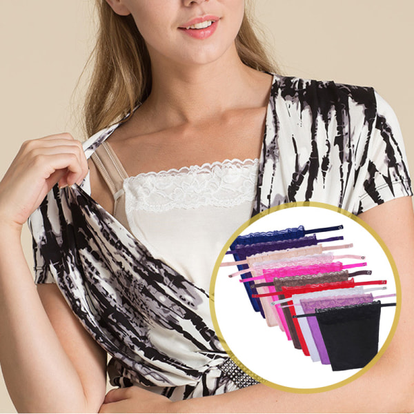 Naisten Quick Easy Clip-On Lace Mock Camisole Bra purple 5pcs