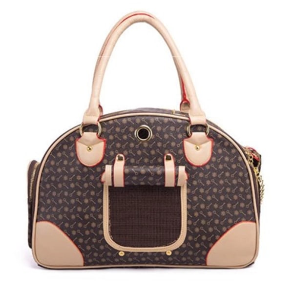 PU læder hundebærere Luksus hvalpe Tote Bag Håndtaske gray small