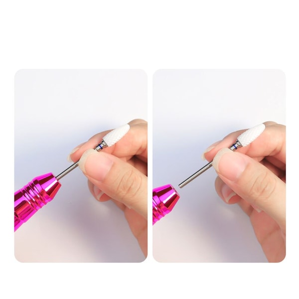 Smart elektrisk nagelslippenna Manikyrmaskinborr pink+blue 12.5*2.4cm