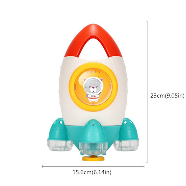 Sommer Badeværelse Vandspil Rocket Fountain Badetøj red+blue 15.6*15.4*23cm