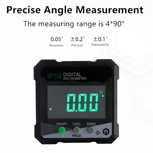 Grad Digital Inclinometer elektronisk niveau green 5.8*5.8cm