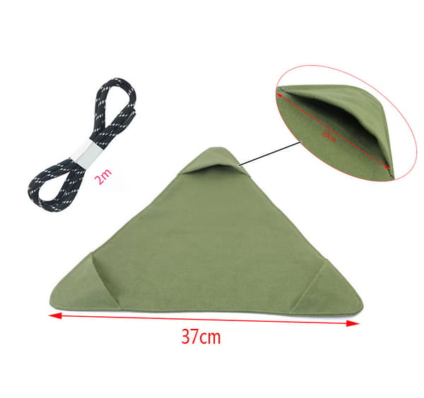 Superkompakt hopfällbart stativ Campingpall armygreen 38*38*38cm
