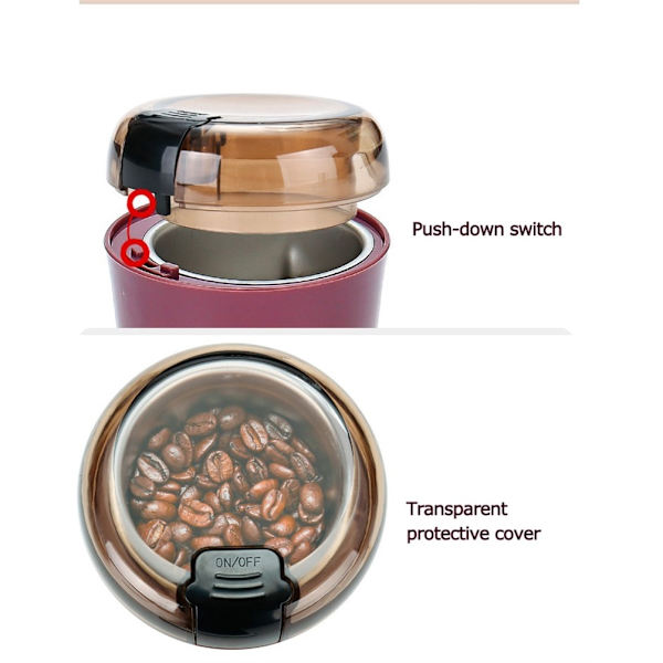 Electric Coffee Mill Pulverizer kotitalouksien yrttikuivamylly black 50ml
