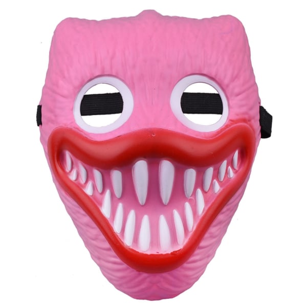 Halloween cosplay mask glödande neon mask pink