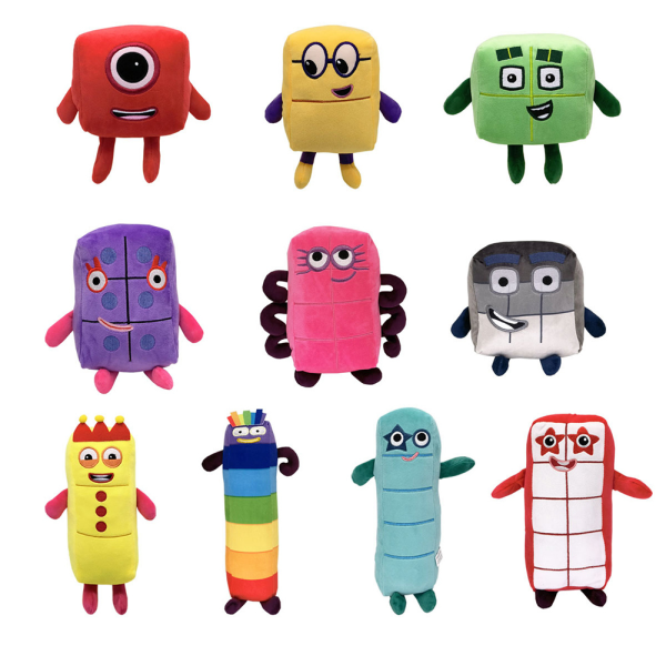 10style Numberblocks Plysch Educational Number Blocks Dockleksak three