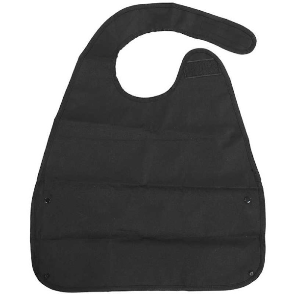 Voksen hagesmække Vandtæt blødt forklæde Voksen poly hagesmæk Lang tøjbeskytter til ældre patient Sundhedsplejeværktøj Sort black 2pcs