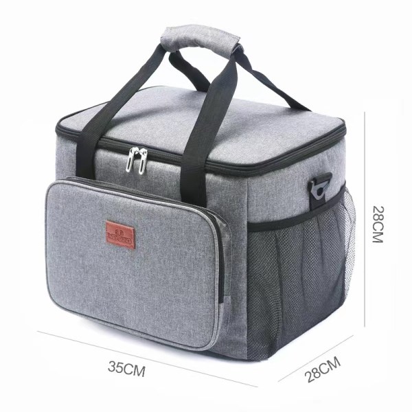 15L/25L isolerad bärbar soft Cooler-kylmatsäck gray large
